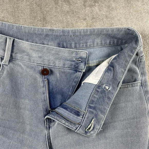 Halara Jeans Womens Sz M Tall Flex Asymmetric Zipper Baggy Wide Leg Stretch - Picture 4 of 13